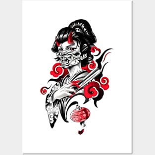 geisha Posters and Art